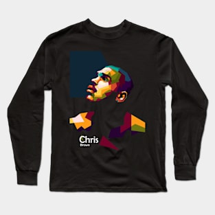 Chris Bro In Wpap Pop Art Long Sleeve T-Shirt